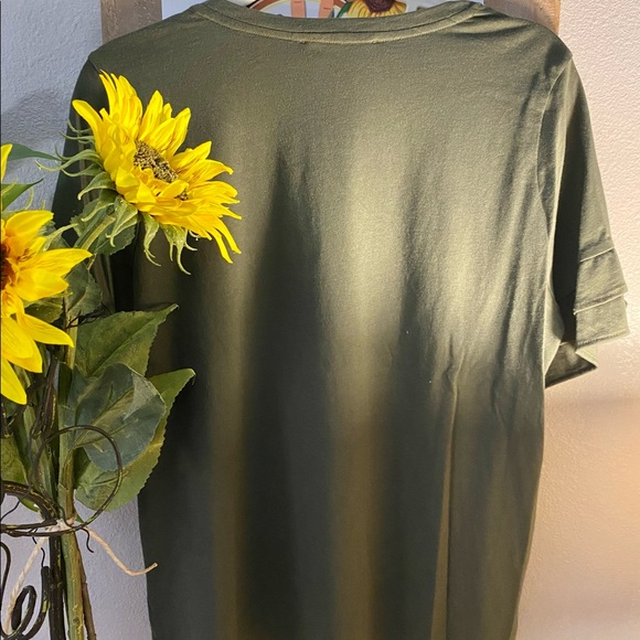 Michael Kors~Army Green~T-shirt - Picture 3 of 5
